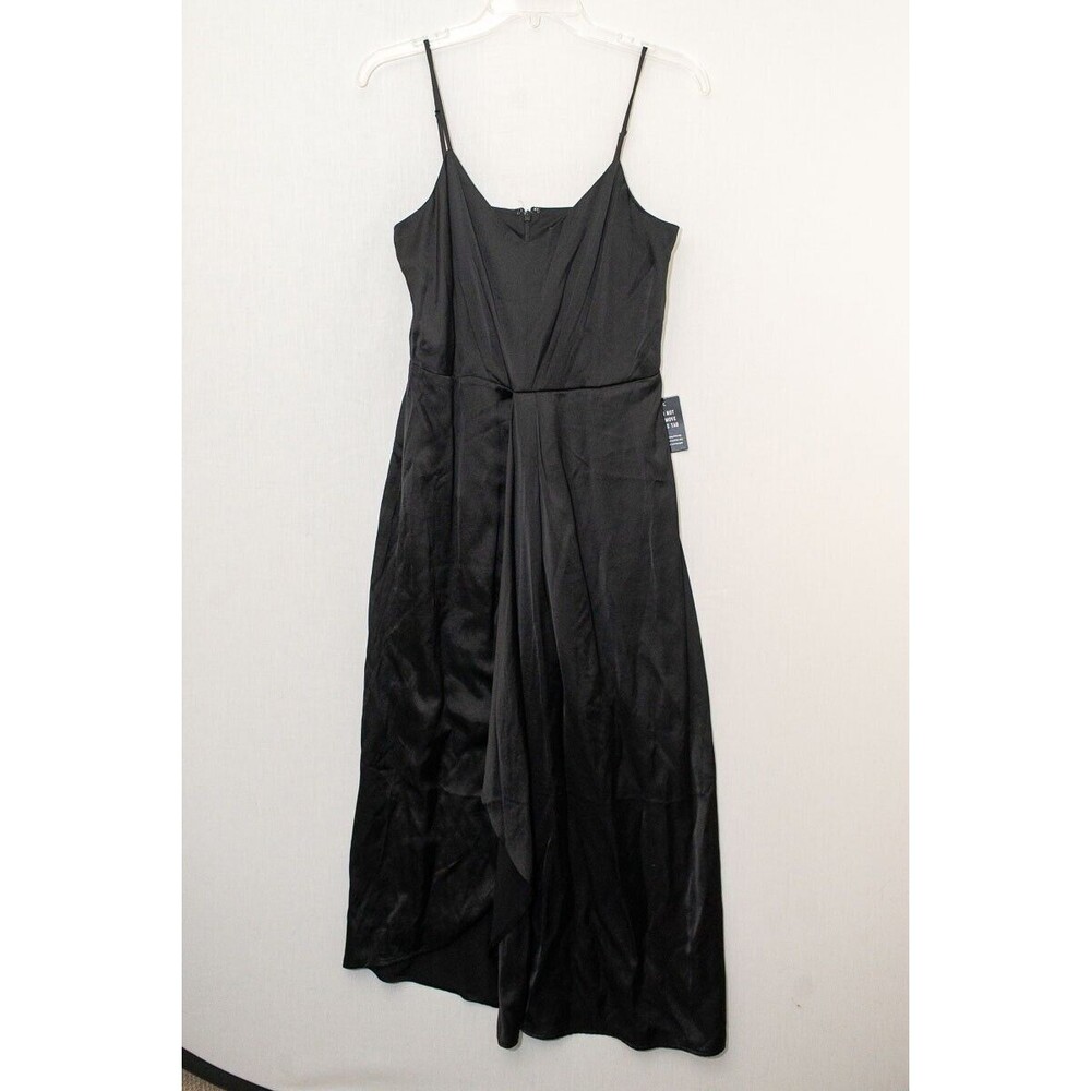 Express S Black cocktail silky dress NEW goth witchy strapless dark Coquette